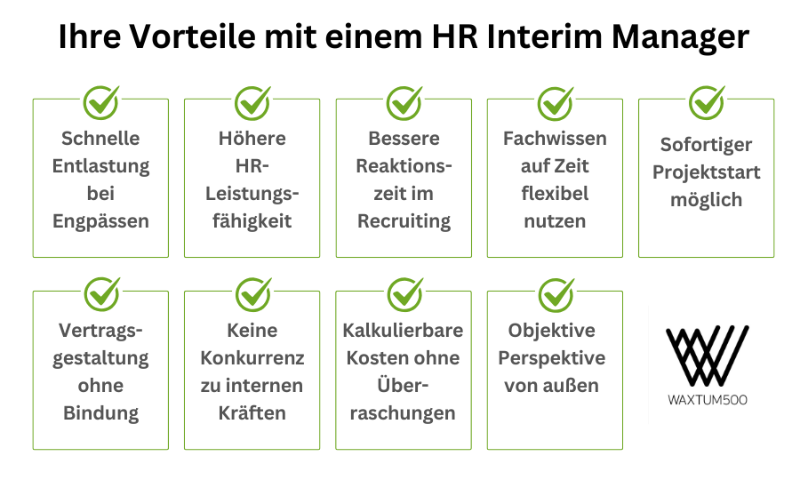 Ihre Vorteile mit einem HR Interim Manager